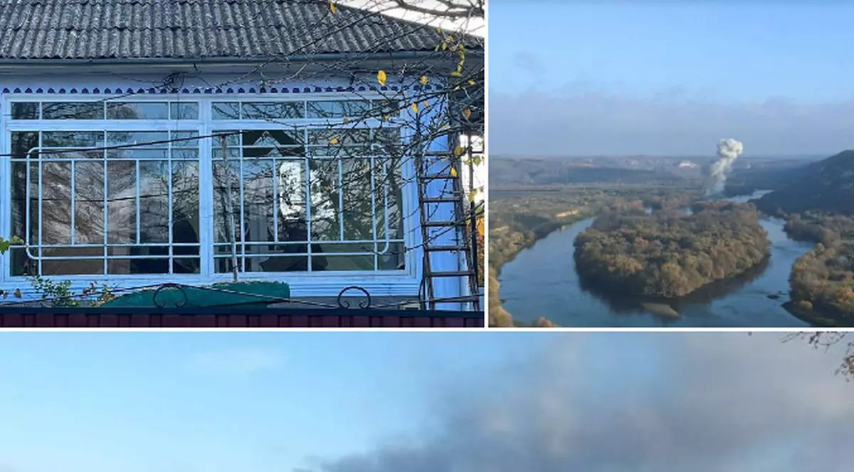 O rachetă rusească, doborâtă de sistemul antiaerian al Ucrainei, a căzut aproape de o localitate din Republica Moldova - VIDEO