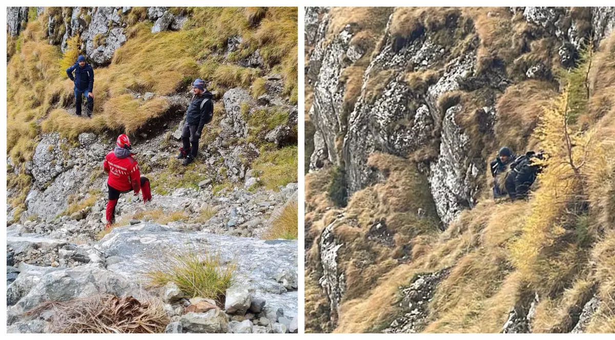 Doi turiști au rămas blocați în masivul Bucegi noaptea trecută, în ploaie și la temperaturi de minus 5 grade. Au fost găsiți azi de salvatori