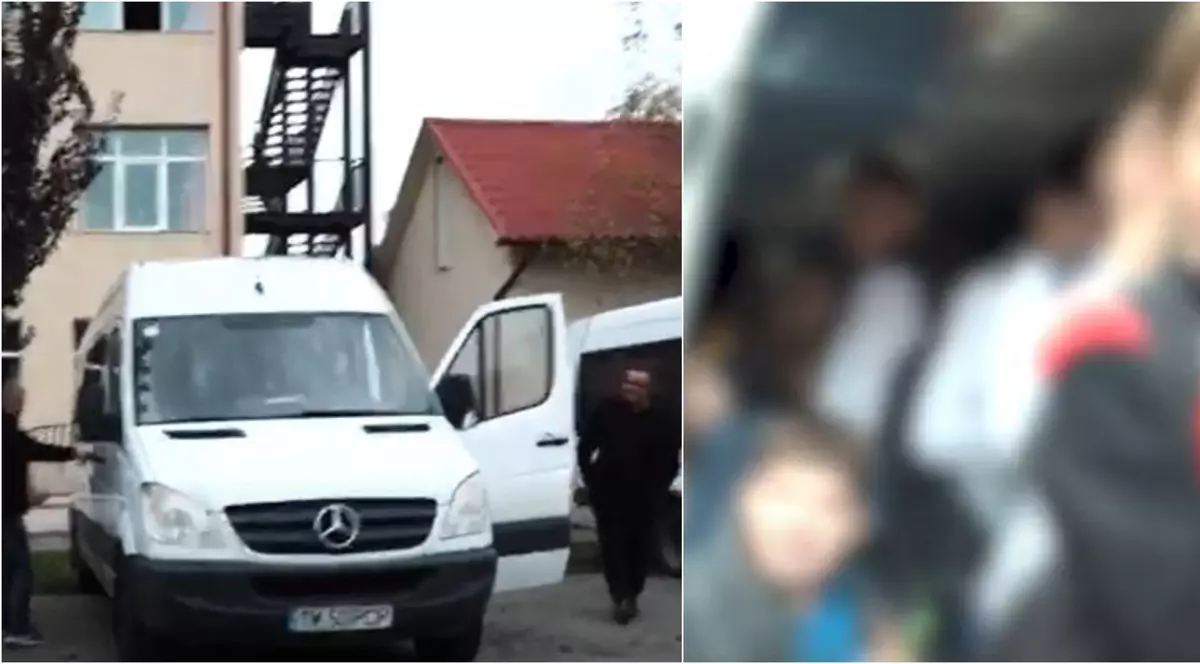 Elevi înghesuiți într-un microbuz școlar din Timiș. „Câți sunteți acolo? Mulți. Nu mai avem loc”. Ce au descoperit polițiștii | VIDEO
