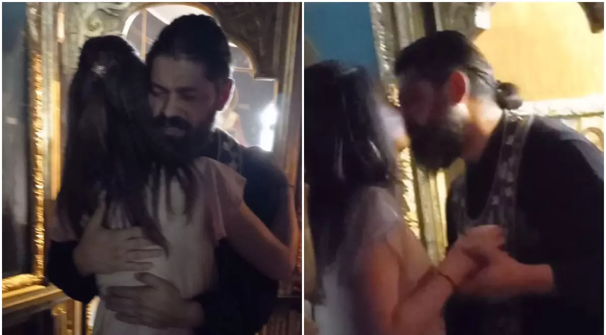 Mâna dreaptă a părintelui Calistrat, fotografiat în timp ce îmbrățișează o tânără în fața altarului. Preot: „Apropierea pare nepermis de mare”