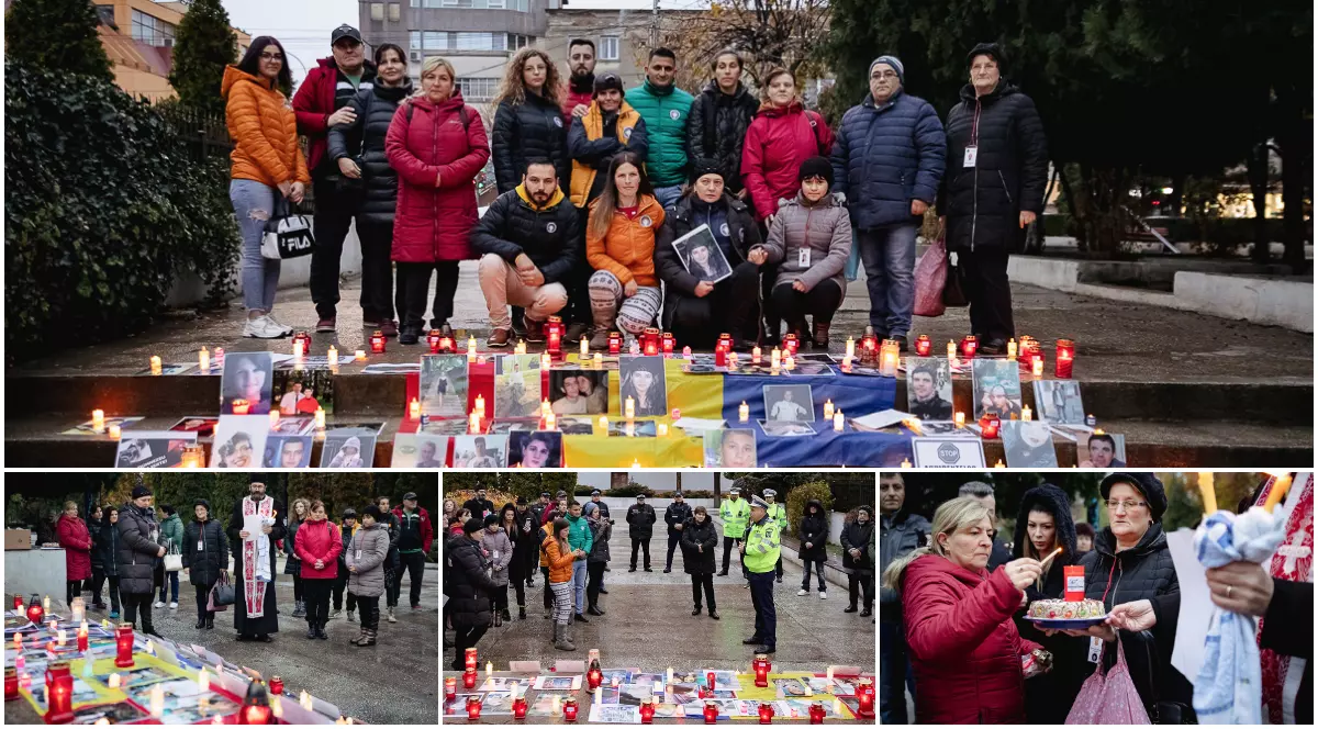 REPORTAJ. Victimele accidentelor auto au fost comemorate, la Bârlad, cu preot şi poliţişti: „Să nu mai avem asfalt însângerat!”