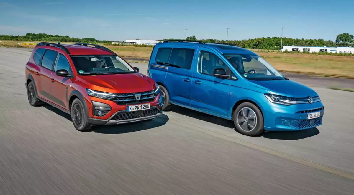 Nu sunt sportive, dar sunt de top pentru pasageri: VW Caddy 1,5 TSI versus Dacia Jogger TCe 110