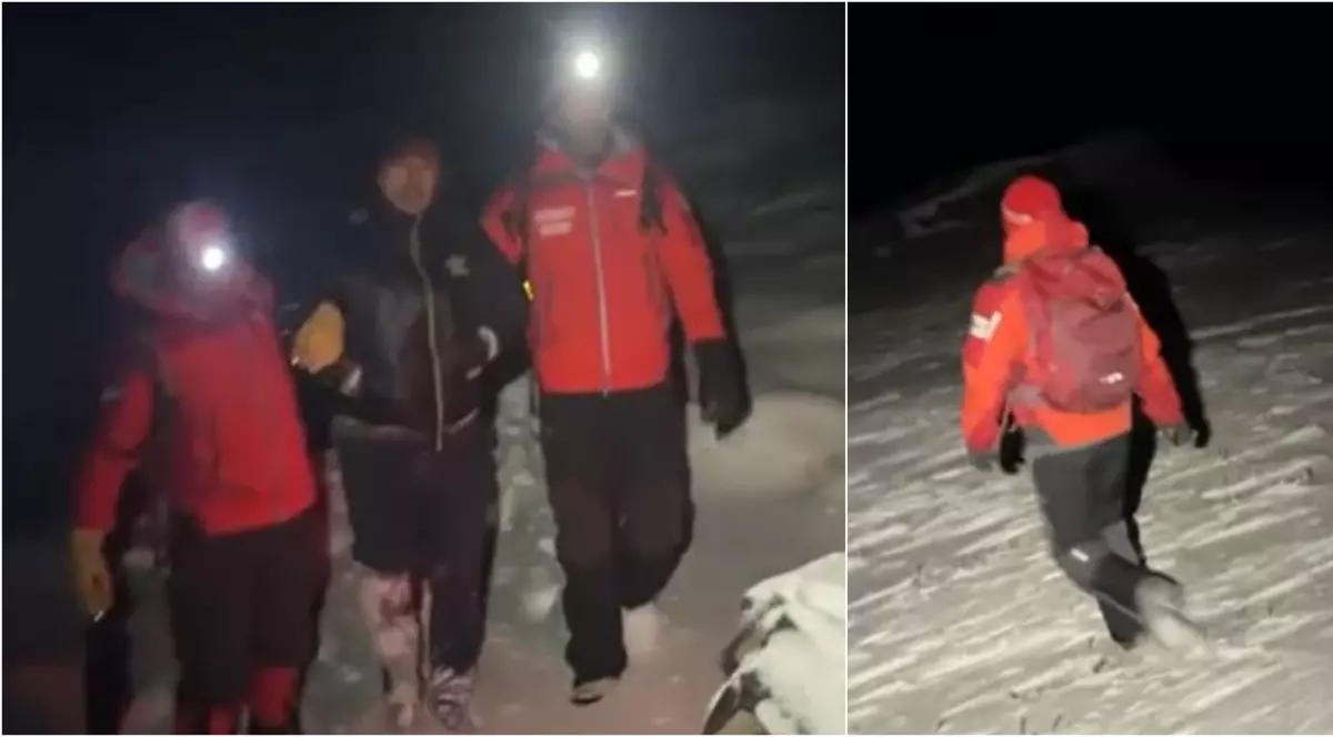 Turistul iranian care s-a rătăcit pe Platoul Bucegi a fost găsit după aproape 12 ore de căutări. VIDEO