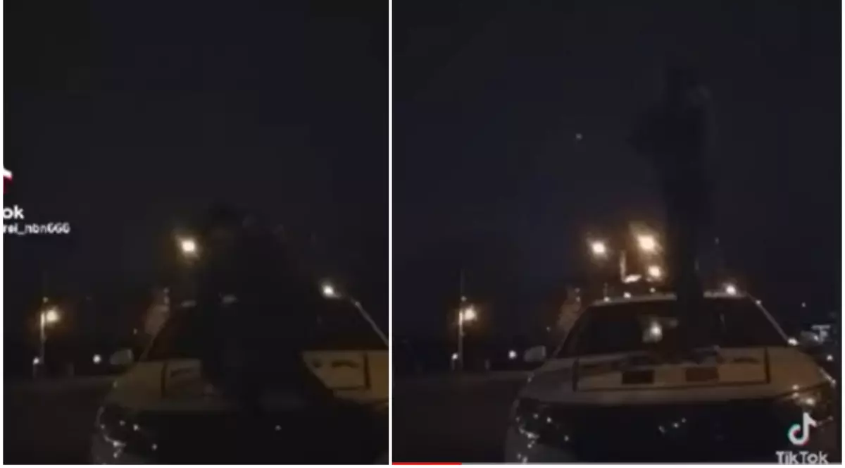 Un tânăr din Ploiești s-a filmat în timp ce dansa pe capota unei mașini de poliție | VIDEO