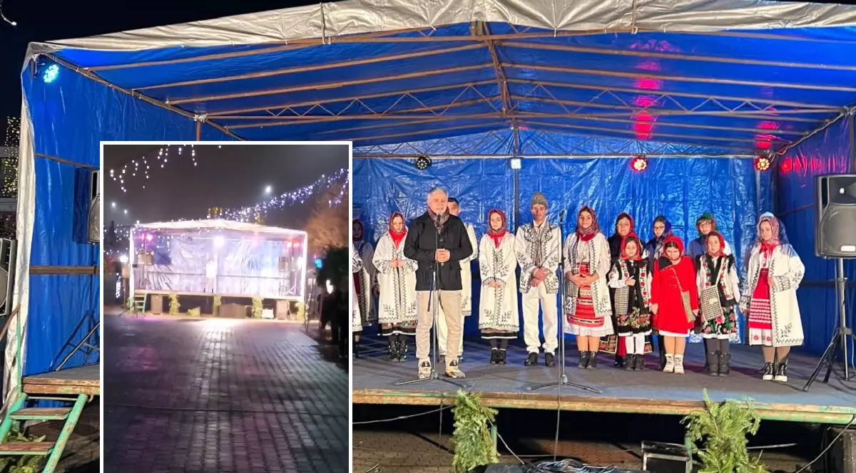 Reacția primarului din Calafat, după filmarea virală de la Târgul de Crăciun, unde o artistă cânta în fața pieței goale și striga: „Toate mâinile sus!”