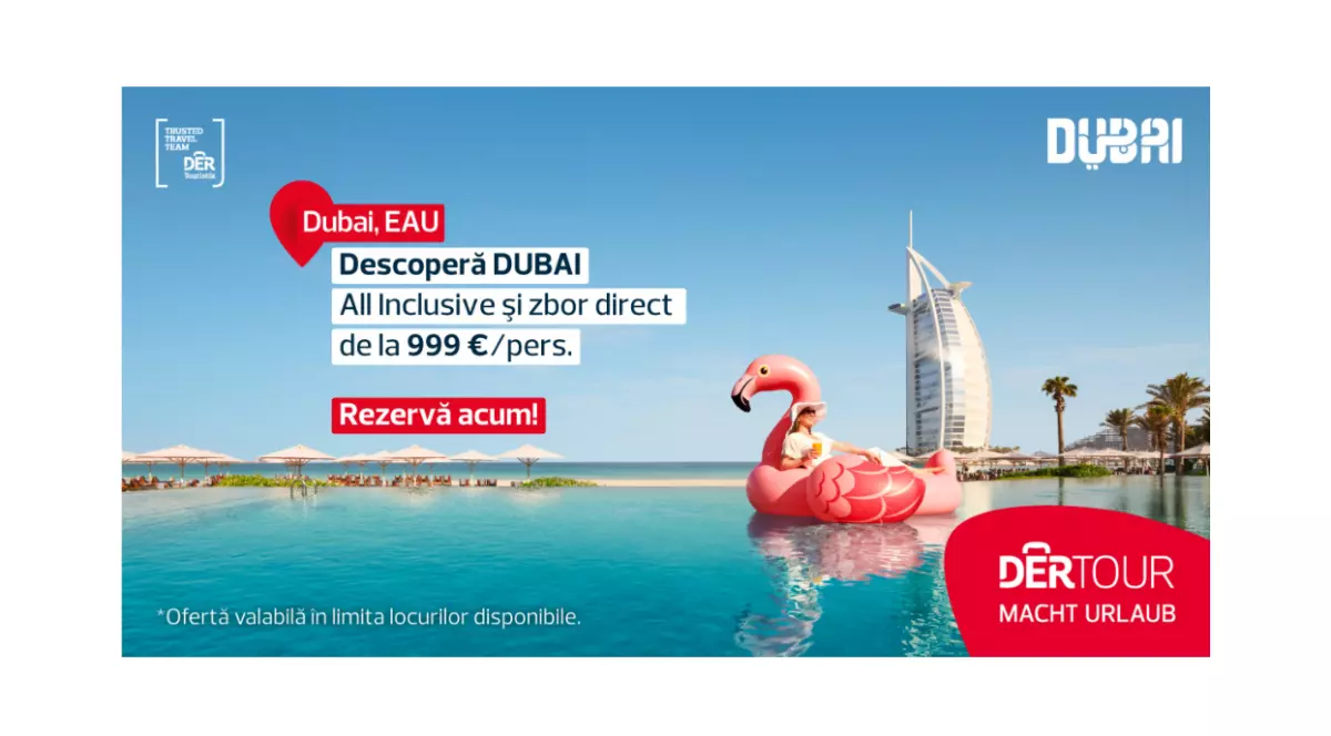 Dubai este destinația ideală pentru vacanța de iarnă. Află cât de puțin te costă o vacanță de 7 zile all inclusive cu zbor inclus!