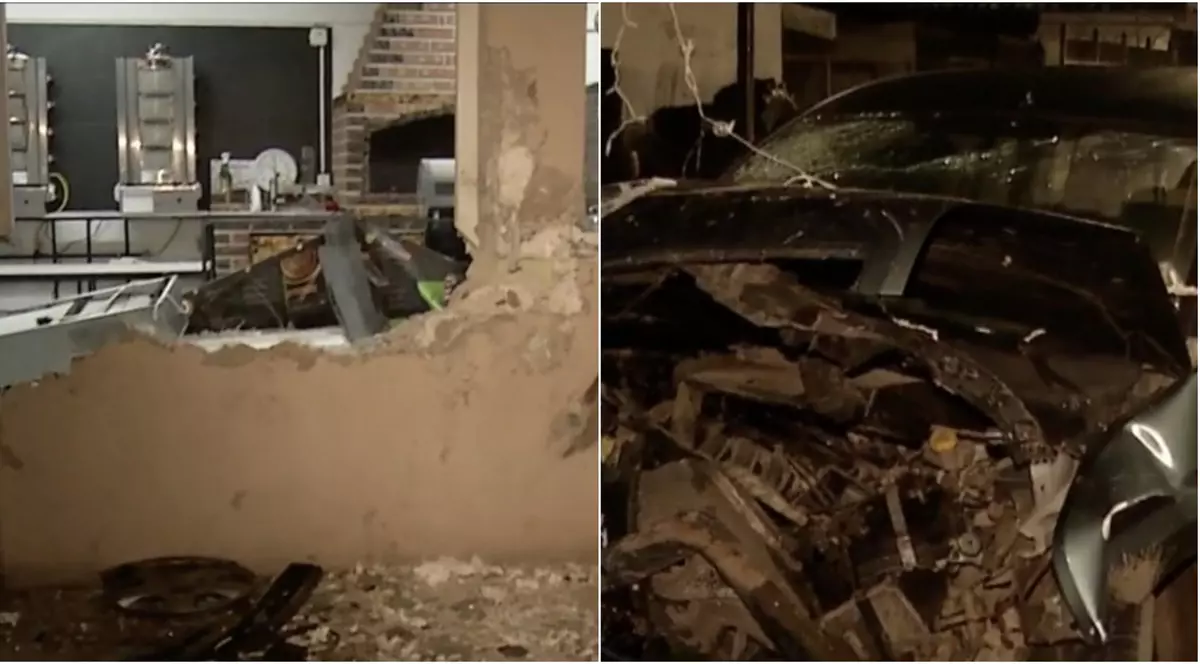 Un șofer a intrat cu mașina în clădirea unui fast-food din Popești Leordeni. Doi tineri au fost răniți