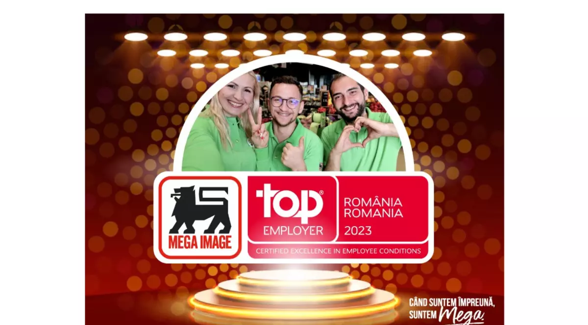 Mega Image a obținut certificarea Top Employer 2023 cu cele mai bune performanțe la strategia de aliniere a obiectivelor de HR cu cele ale businessului
