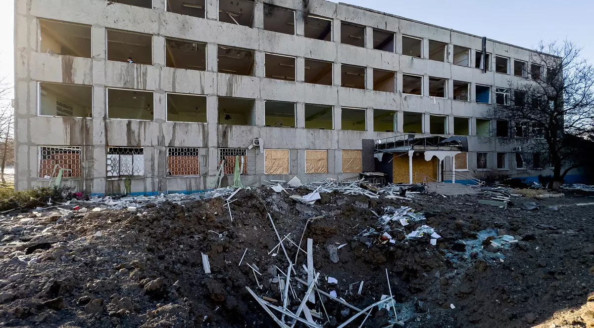 Clădirea în care rușii s-au lăudat că s-au răzbunat și au ucis 600 de soldați ucraineni, în Kramatorsk, e întreagă. CNN a trimis o echipă acolo