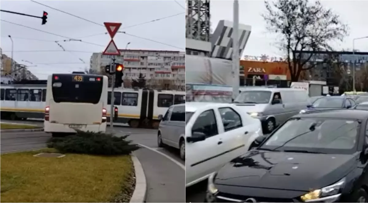 Un tramvai a deraiat pe şoseaua Ştefan cel Mare, la intersecţia cu Calea Moşilor | VIDEO