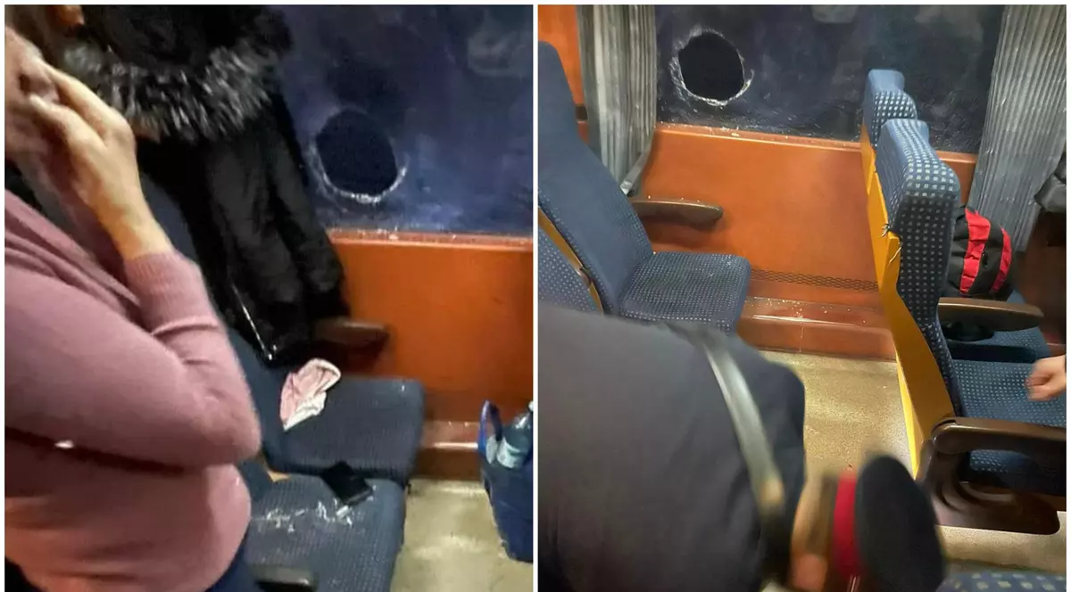 Tren de călători atacat cu pietre, aproape de Botoşani. O femeie a fost rănită. FOTO