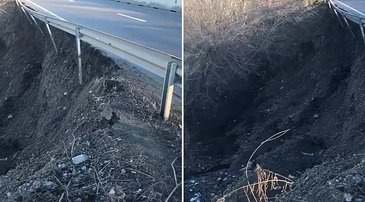 Surpare de teren pe DN1, între Ploieşti şi Sinaia. O bandă de circulație a fost închisă în zona Breaza | VIDEO