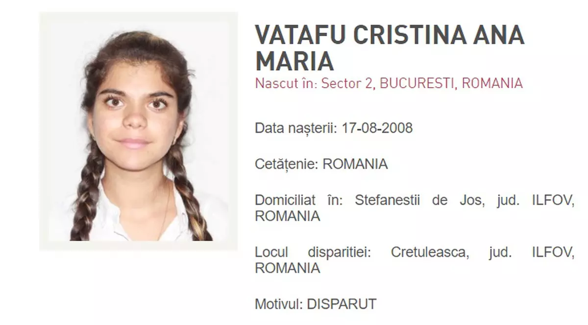 Mesaj Ro-Alert. O adolescentă din Ilfov a fost dată dispărută