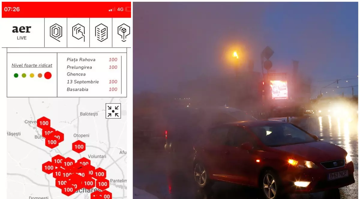 Poluare extremă în Bucureşti şi Ilfov marți dimineață. Aerlive: „Nicio zonă nu a scăpat”. Ce spune Garda de Mediu