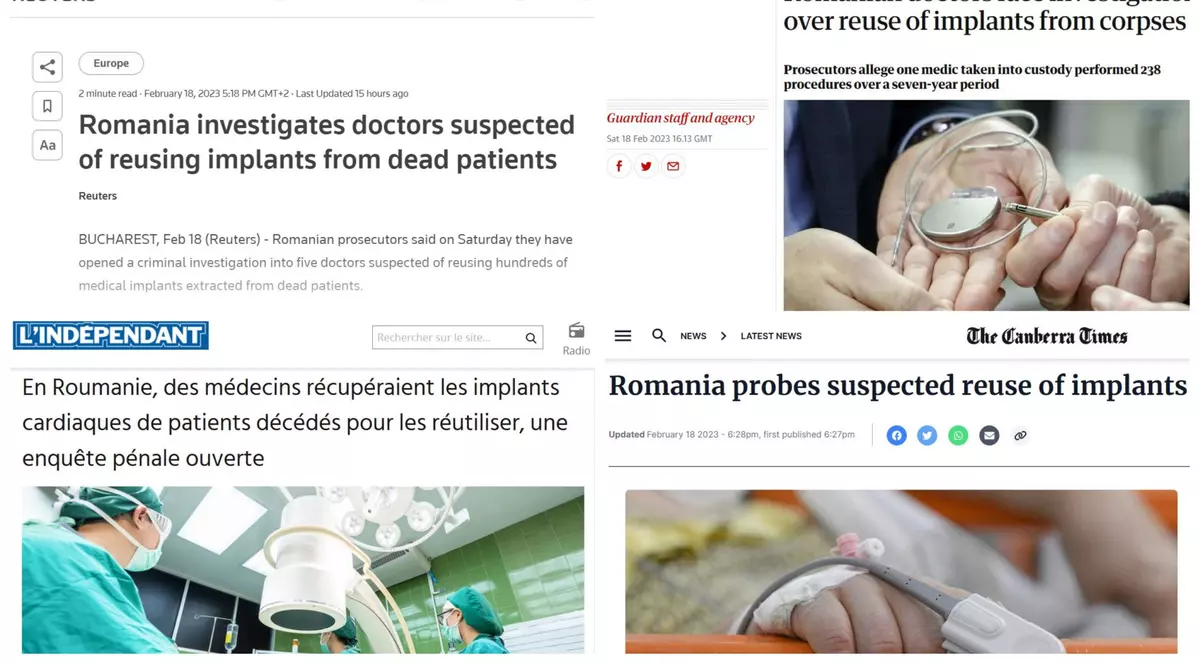 Cazul stimulatoarelor cardiace de la pacienți decedați a ajuns în presa internațională. Din Mexic, până în Australia