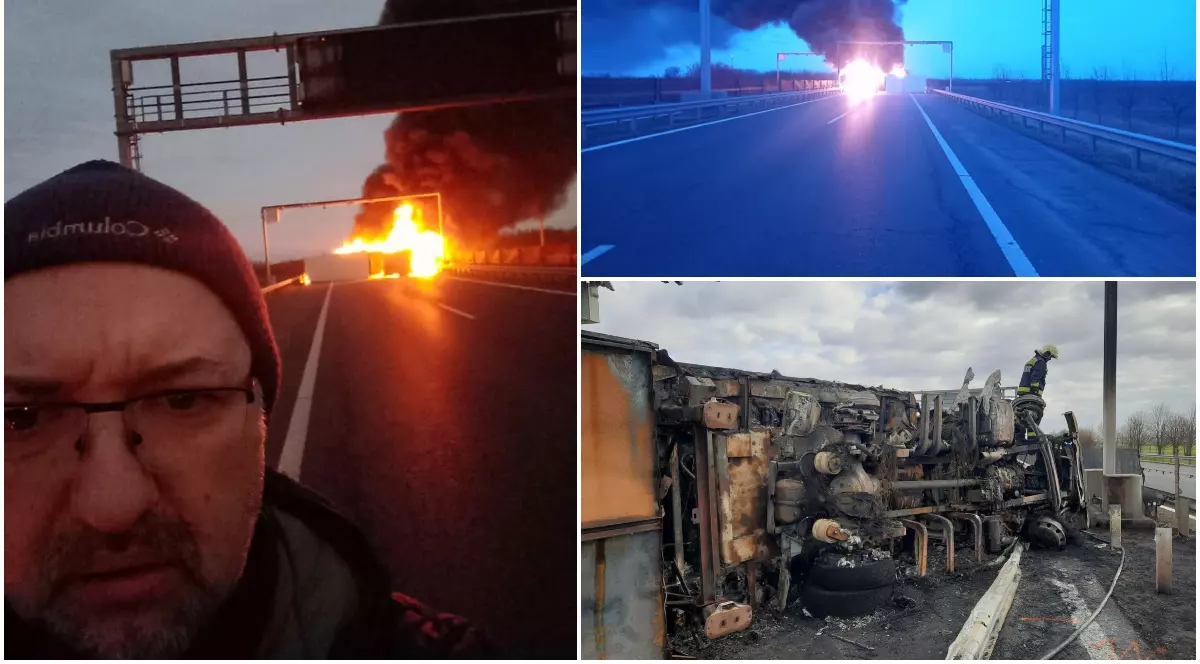 Șofer român de TIR salvat în ultima clipă din camionul care a explodat, în Ungaria: „M-am născut a doua oară” | VIDEO