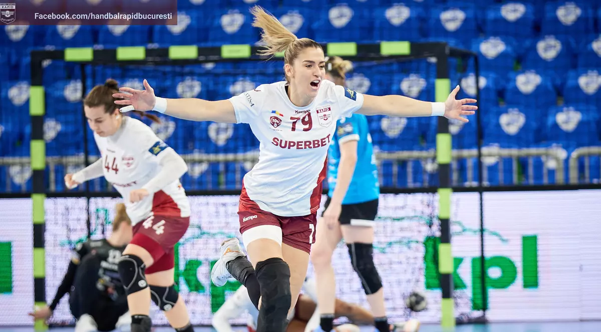 Rapid, calificare istorică în „sferturile” Ligii Campionilor la handbal feminin, cu un gol marcat în ultimele secunde cu Krim Ljubljana 