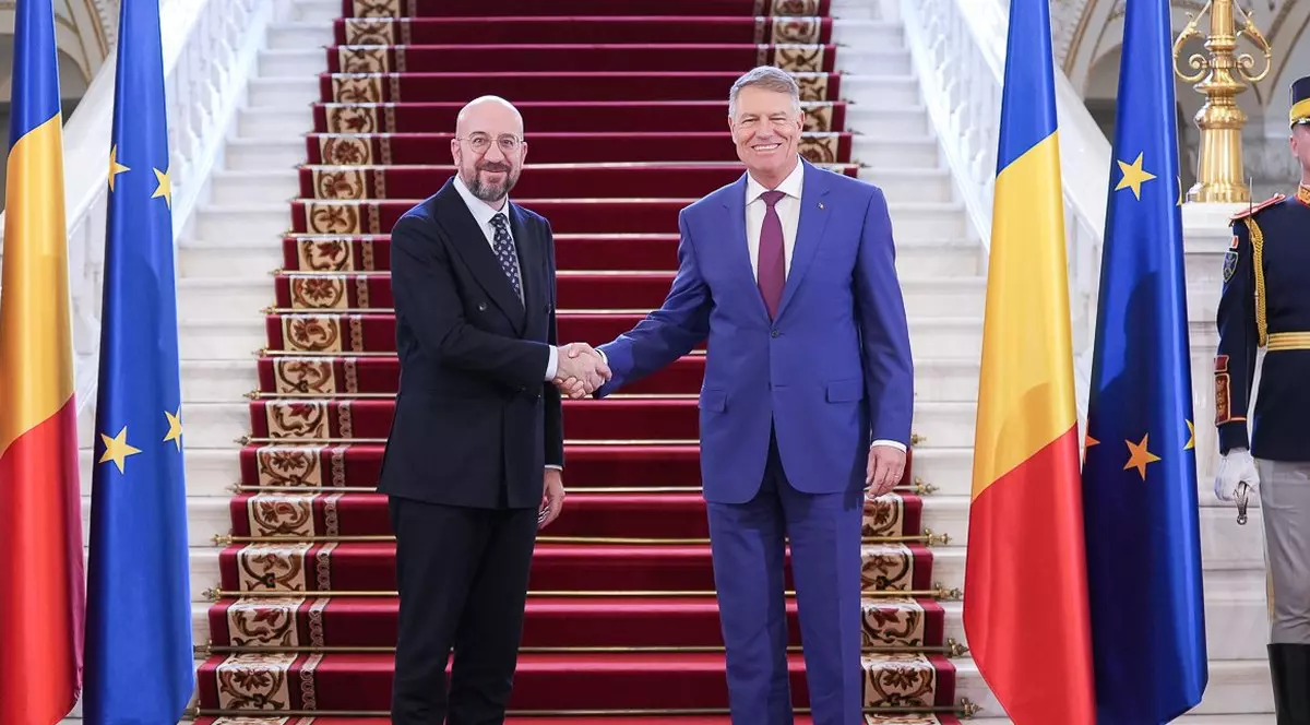 Klaus Iohannis si Charles Michel la Cotroceni. Foto: Administratia Prezidentiala