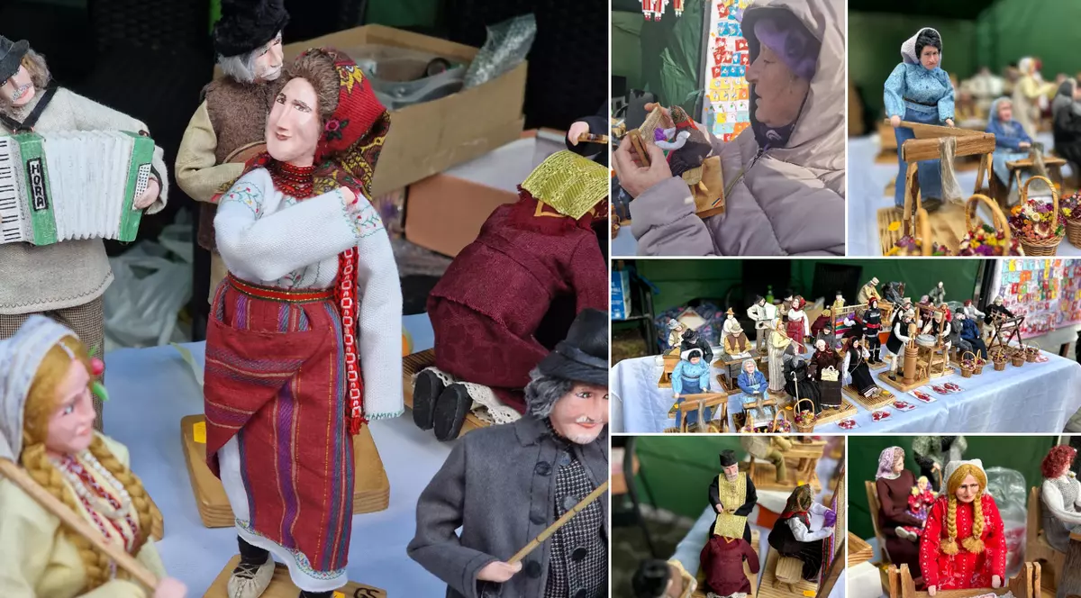 Meșterii populari din Botoșani care fac păpuși Sofia Vicoveanca, preoți și pompieri. „Mă roagă oamenii să le fac să semene cu ei”