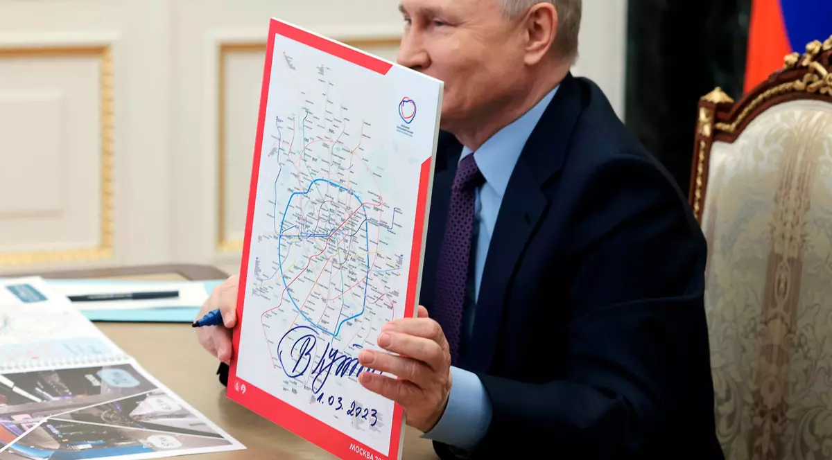 Vladimir Putin a inaugurat din birou Marea Linie Circulară a metroului din Moscova, „un proiect uriaș și important”