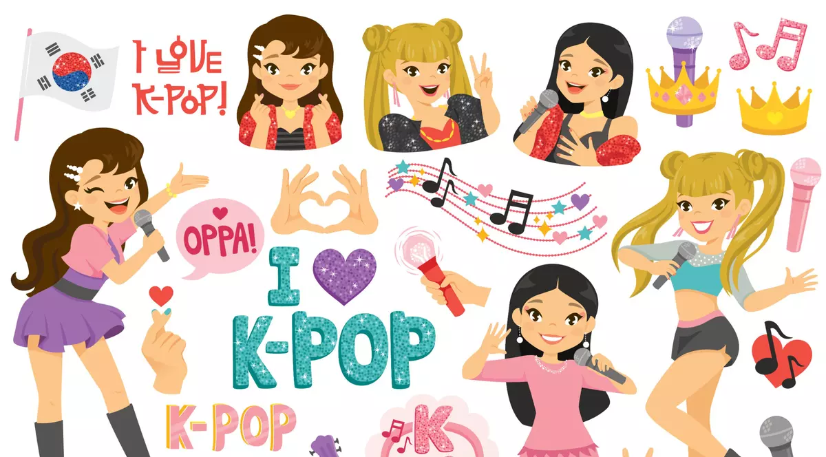 Ce este K-pop și cum a devenit un fenomen global - Imagine grafică reprezentând fenomenul K-pop.
