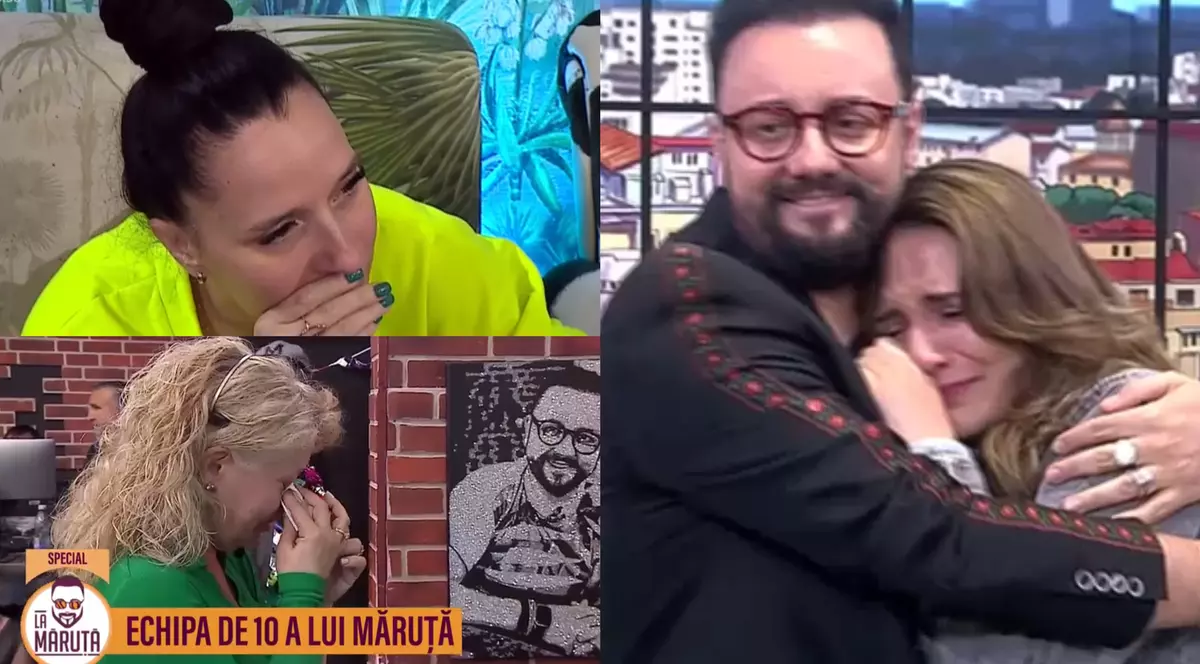 Echipa lui Măruță, în lacrimi la finalul unei emisiuni de dinainte de Paște. Ei au adus părinți care lucrează în străinătate ca să-și vadă copiii