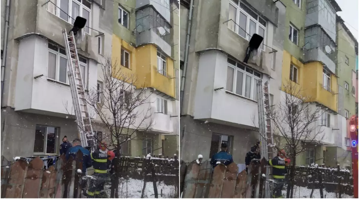 Tânără din Sibiu, salvată de sârmele de rufe ale vecinilor, după ce a căzut de la balcon. Aceasta încerca să scape de soțul cu care se certa