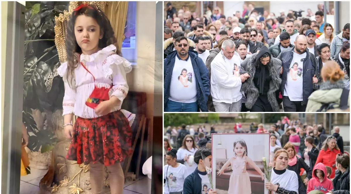 Marș cu 500 de oameni pentru Rose, fetița româncă de 5 ani ucisă și băgată dezbrăcată într-un sac de gunoi, într-un oraș din Franța