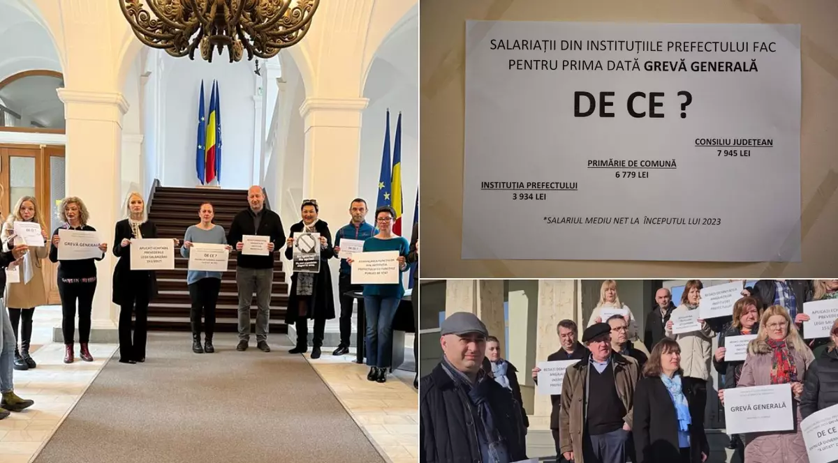 Grevă în mai multe prefecturi din țară. Angajații, nemulțumiți de salarii. „Suntem la pământ, a mai venit şi inflaţia”