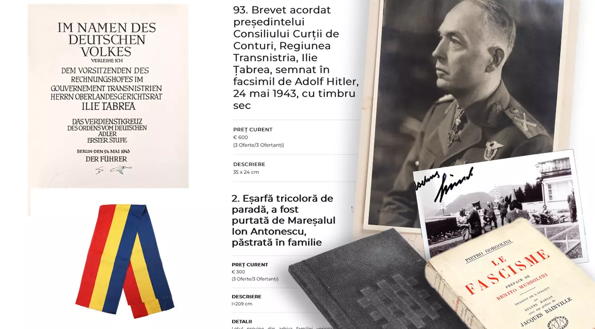 Licitație cu artefacte fasciste, unele ale mareșalului Antonescu, la Artmark. Cât de etic e profitul pe seama Holocaustului?