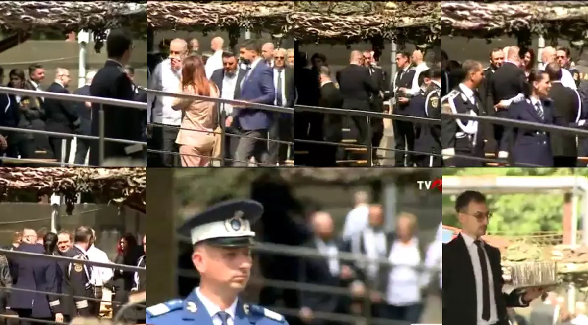 VIDEO. Petrecere la Direcția Generală Anticorupție a MAI cu prezența lui Bode, în timpul protestelor sindicatelor din Poliție. Deranjați de camerele TVR, au trimis un jandarm să legitimeze jurnaliștii