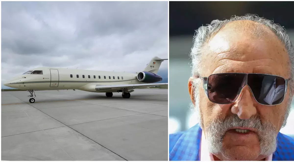Ion Țiriac, pe noul aeroport din Brașov, la manșa avionului său. „A aterizat în cele mai bune condiții, acasă”
