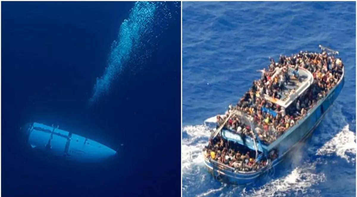 „Ce frenezie în căutarea a cinci miliardari din submarinul Titan și ce ridicare de umeri când a fost vorba de salvarea a sute de oameni care s-au scufundat recent, refugiații din Mediterană”