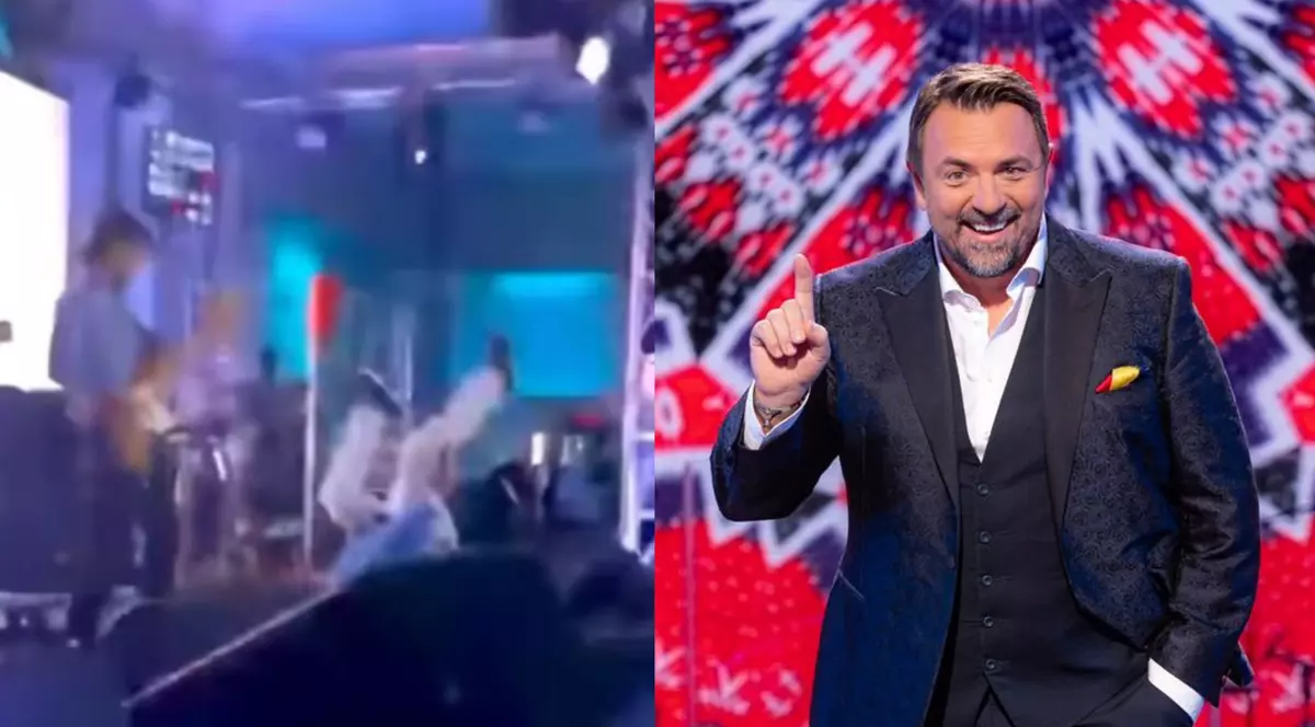 Horia Brenciu a căzut pe scenă