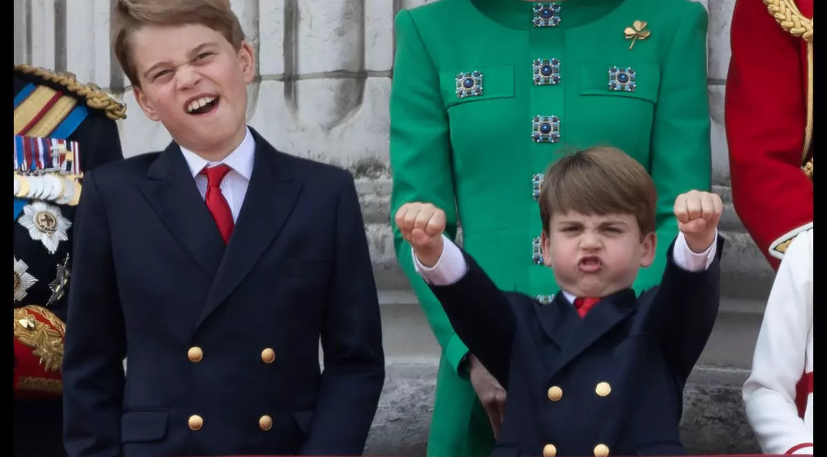 GALERIE FOTO. Prințul Louis a furat toată atenția la parada de ziua regelui Charles al III-lea. Gesturile sale simpatice au fost remarcate de toată lumea
