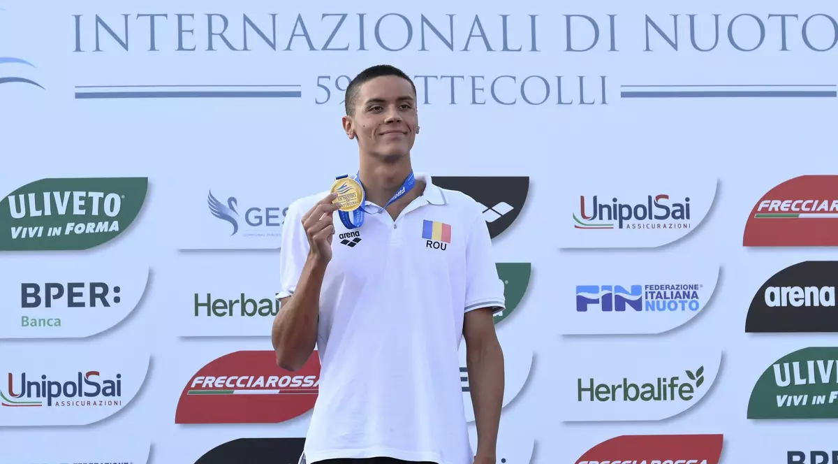 Gestul lui David Popovici, după ce a câștigat aurul la 100 de metri la Sette Colli: „Cel mai important este campionatul vieții”