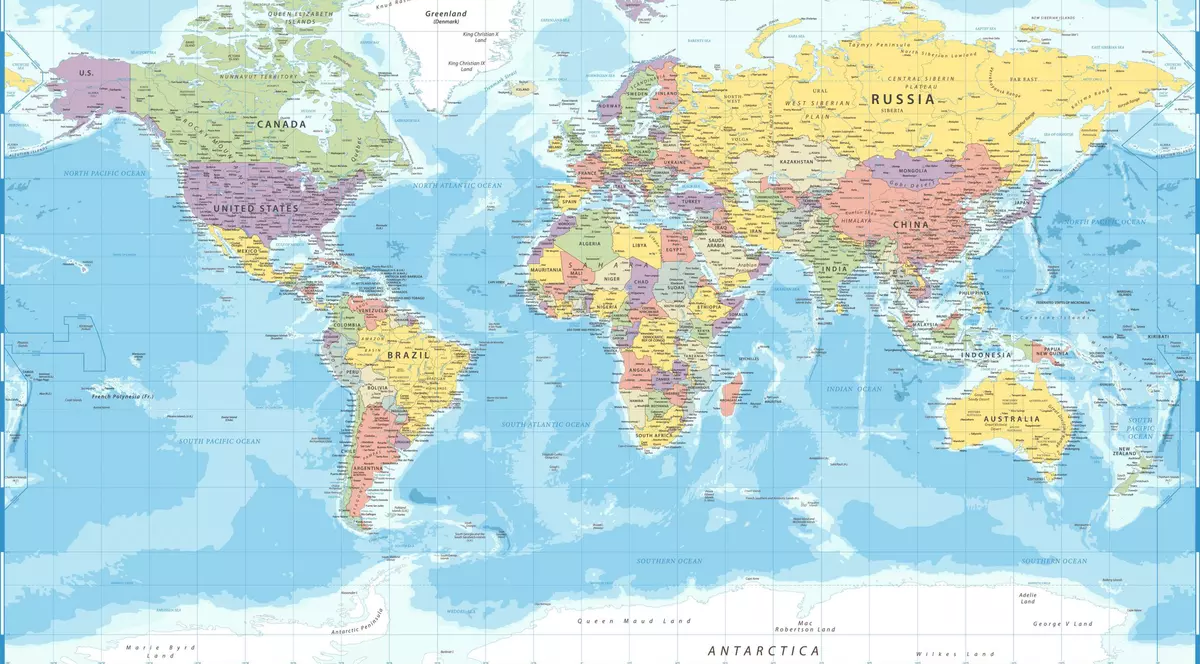 Care sunt cele mai noi ţări din lume - Imagine cu harta lumii, în care sunt evidenţiate ţările