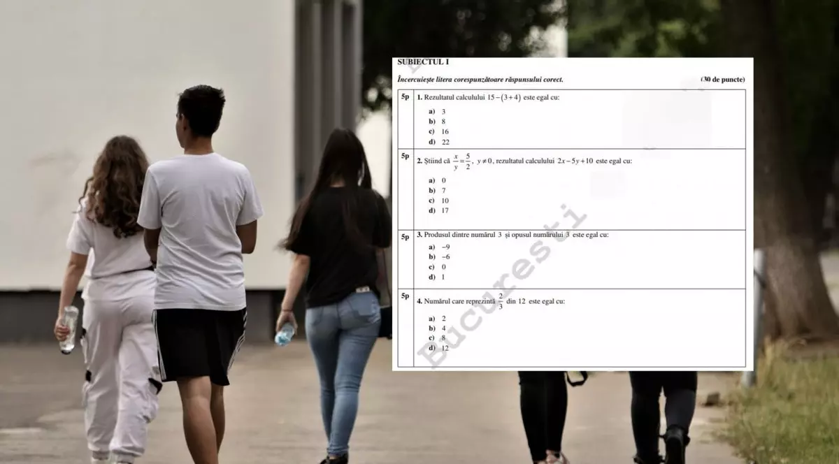 Subiectele la Matematică la Evaluarea Națională 2023. Ce le-a picat elevilor