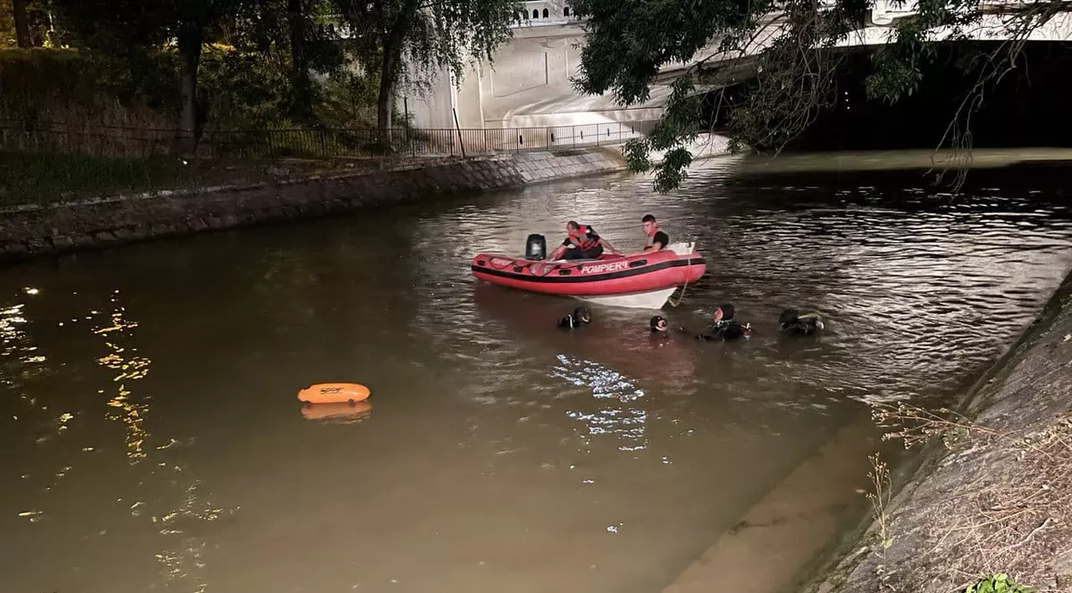 Bărbat din Timișoara, căutat de pompieri și scafandri după ce a sărit de pe un pod în râul Bega