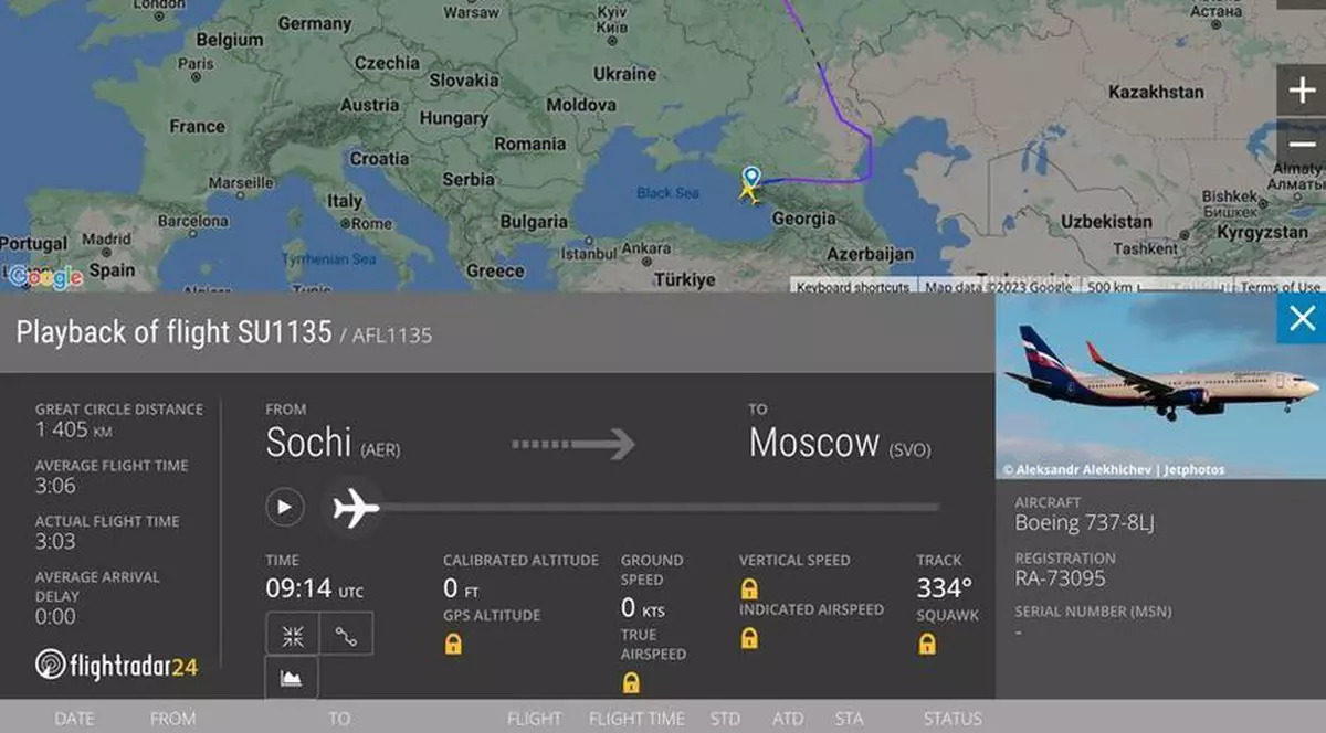 Un avion rusesc cu pasageri a rămas în pană de motor la peste 11.000 de metri altitudine