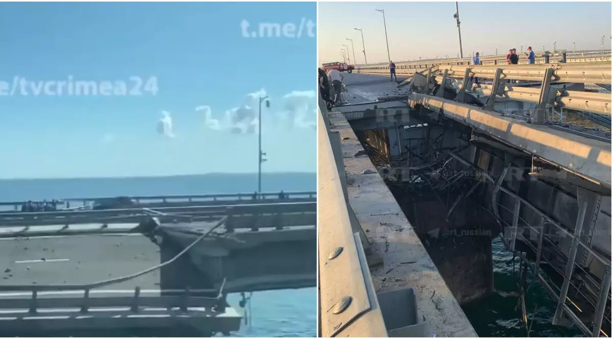 Urmările atacului asupra podului Kerci. Cum arată acum podul care leagă Rusia de Crimeea