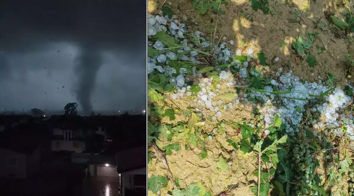 Furtuni violente în nordul Italiei. O tornadă s-a format lângă Milano. Grindina a distrus culturile în mai multe zone