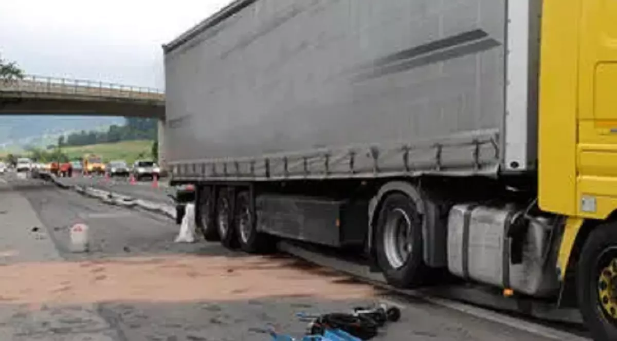 Beat, un șofer român a reușit să oprească TIR-ul abia după ce a rupt 300 de metri de balustradă de pe marginea autostrăzii, în Germania