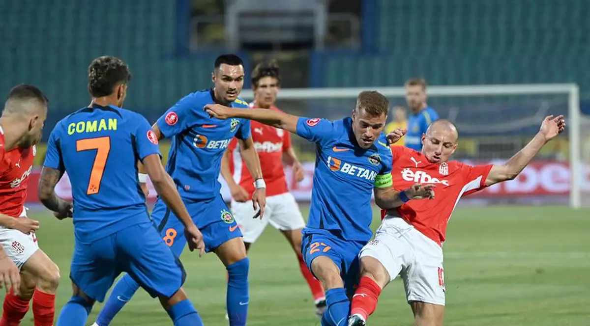 FCSB, victorie cu ȚSKA 1948, la Sofia, în turul II preliminar din Conference League. Florinel Coman, autorul golului
