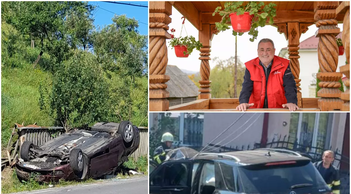 Deputatul PSD Gheorghe Șimon, accident cu două victime la Strâmtura, în Maramureș. Mașina lovită de Mercedesul parlamentarului s-a răsturnat