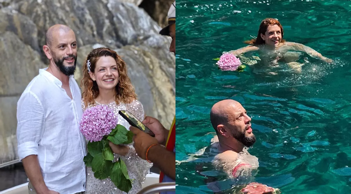 Victoria Răileanu s-a căsătorit civil cu Adrian Ștefănescu pe barcă, în Grecia. Primele imagini de la eveniment