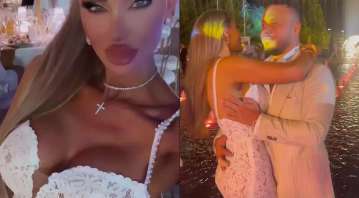 Cum au apărut Bianca Drăgușanu și Gabi Bădălău la nunta atipică a Mariei Constantin. Ea a schimbat două rochii