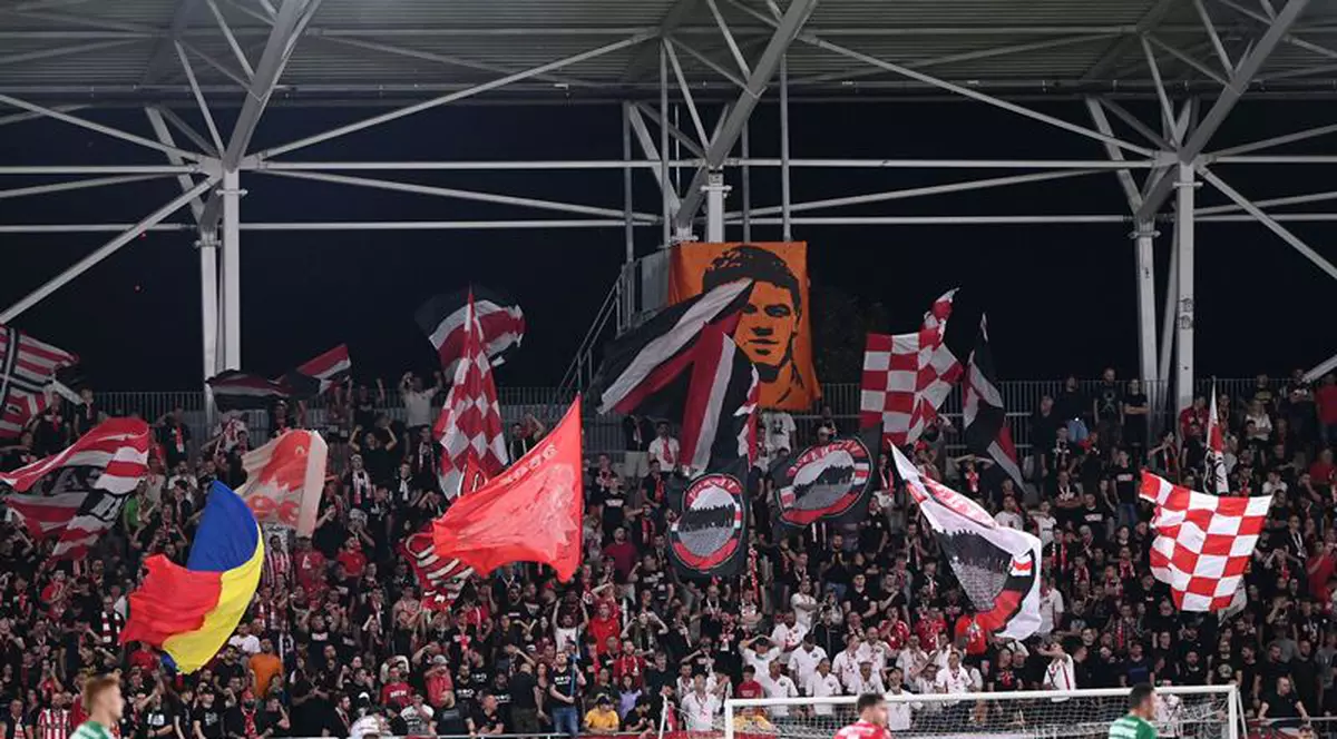 Materiale pirotehnice descoperite pe stadion de jandarmi, înaintea meciului Dinamo – Petrolul