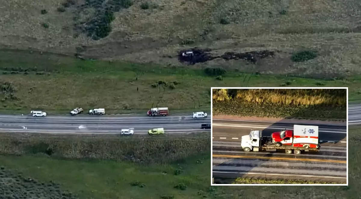 O ambulanța ajunsă la accidentul din Statele Unite cu 8 români victime a luat foc. Pompier: „Era prea veche!”