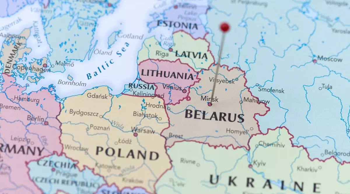 Curiozități despre Belarus - Imagine cu poziţia statului Belarus pe harta Europei